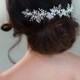 KHRYSEIS Bridal Hair Accessories Crystal Bridal Headpiece Hair Vine With Flowers