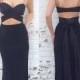 Simple Two Pieces Black Prom Dress,Sexy Mermaid Long Prom Dress,formal