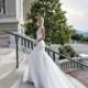Alessandra Rinaudo 2017 Blondie ARAB17623 Cathedral Train Elegant Fit & Flare Illusion Appliques Crystal Buttons Wedding Gown - Elegant Wedding Dresses