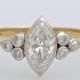 Art Deco Ring, Art Deco Engagement Ring, Diamond Engagement Ring, 1,20 carat Diamond Solitaire, 18KT Gold, Unique, Statement Ring