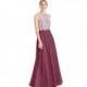 Mulberry Azazie Kate - Scoop Chiffon And Lace Floor Length Back Zip Dress - Charming Bridesmaids Store
