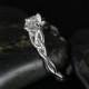 Rosados Box Cassidy 3/4ct 14kt White Gold Round Diamond Celtic Knot Engagement Ring