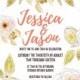 Watercolor Wedding Invitation, Ranunculus, Champagne Flowers, Digital Printable File Available, Botanical, Casual Design, Handwritten Script