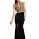 Fuchsia / Black Joshua McKinley 484 - Cap Sleeves Sleeves Crystals High Slit Dress - Customize Your Prom Dress