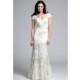 Modern Trousseau Sage - Spring 2013 Full Length Ivory Fit and Flare V-Neck Modern Trousseau - Rolierosie One Wedding Store
