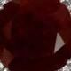 A Natural 14K White Gold 38CT Cushion Cut Blood Red Ruby White Sapphire Ring
