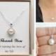 Mother of the Groom, Bride Wedding Necklace Gift- Halo freshwater pearl neckalce in sterling silver-Mother in law,future mother gift jewelry