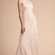 BHLDN Spring/Summer 2018 Blythe Zipper Up Fit & Flare Lace Sweep Train Halter Sleeveless Sweet Ivory Wedding Dress - Customize Your Prom Dress