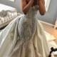 Strapless Beaded Mermaid Wedding Gown From