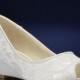 Lace Wedge Wedding Shoes - Dyeable Wedding Shoe - Lace Wedding Shoe - Lace Bridal Shoe - Wedding Wedge - Wedding Shoe - Lace Shoe - Wedge
