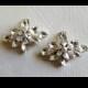 Gorgeous pair of diamante and pearl diamond shape bridal wedding shoe clips