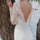 Ivory lace dress 2018 boho wedding dress lace dress bohemian wedding dress rustic wedding lace dress V back lace bridal long wedding backles