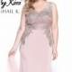 Dusty Rose Beaded Cutout Gown by Shail K Social Collection - Color Your Classy Wardrobe