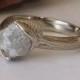 Twig Engagement Ring, Raw Uncut Rough Diamond Engagement Ring, Leaf Engagement Ring in Gold by Dawn Vertrees