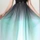 Customized Absorbing Ombre Prom Dresses, Long Prom Dresses, Sleeveless Prom Dresses, Belt/Sash/Ribbon Prom Dresses, Floor-length Prom Dresses WF01G46-947