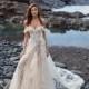 Galia Lahav 1010 Chapel Train Lace Up Nude Lace Hand-made Flowers Sweet Beach Summer Off-the-shoulder Aline/Princess Bridal Gown - Bridesmaid Dress Online Shop