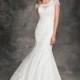 Fabulous Lace Bateau Neckline Mermaid Wedding Dresses with Beadings & Rhinestones - overpinks.com