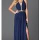 Sleeveless Floor Length Open Back Dress ISD2851 - Brand Prom Dresses