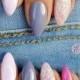 Stiletto Nails With Blue And Pink