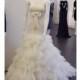 White by Vera Wang - Fall 2012 - Strapless Ruffled Mermaid Wedding Dress with Bow Detail - Stunning Cheap Wedding Dresses