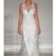 Madison James Fall/Winter 2017 Lace Covered Button Beading Elegant Court Train Sleeveless Fit & Flare Illusion Wedding Gown - Truer Bride - Find your dreamy wedding dress