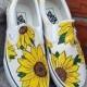 Custom Sunflower Vans Shoes 