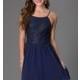 Short Sleeveless Dress with Lace and Sequin Bodice by As U Wish - Brand Prom Dresses