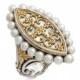 Konstantino Sterling & Cultured Pearl Marquise Ring 