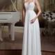 Elegant Chiffon Spaghetti Straps Neckline Sheath Wedding Dresses - overpinks.com