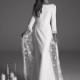 Rime Arodaky Fall/Winter 2017 Suki Detachable Sweet Ivory Bateau Fit & Flare Long Sleeves Appliques Crepe Open Back Bridal Dress - Elegant Wedding Dresses