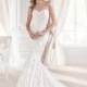Elegant Tulle Sweetheart Neckline Natural Waistline Mermaid Wedding Dress With Beaded Venice Lace Appliques - overpinks.com
