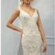 Antique Silver Beaded Mermaid Gown by Angelina Faccenda by Mori Lee - Color Your Classy Wardrobe