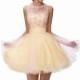 Pink/Yellow Tulle Mini Dress by Elizabeth K - Color Your Classy Wardrobe