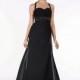 Glamorous Chiffon A-line Skirt Queen Anne Neckline Floor-Length Mother Dress - overpinks.com