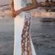 Fabulous Stretch Chiffon Bateau Neckline See-through Mermaid Wedding Dress With Beaded Lace Appliques