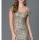 Short Sequin Homecoming Dress with Short Sleeves - Brand Prom Dresses