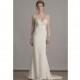 Liancarlo Spring 2016 Wedding Dress 6 - Liancarlo Sheath Full Length White Spring 2016 Long Sleeve - Rolierosie One Wedding Store