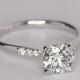 Petite Diamond Engagement Ring In 14k White Gold (1/10 Ct. Tw.)