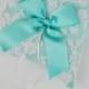 Tiffany Blue Wedding Ring Bearer Pillow - Lace Ring Bearer Pillow - READY TO SHIP