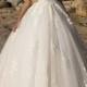 Gorgeous Tulle Scoop Neckline Ball Gown Wedding Dress With Lace Appliques & Beadings & Belt