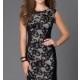 Black Sleeveless Knee Length Lace Dress - Brand Prom Dresses
