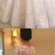 Lace Ball Gown Wedding Dress With Long Sleeves , Fashion Bridal Dress BDS0244