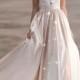 Gorgeous Tulle & Satin Bateau Neckline A-line Wedding Dress With Lace Appliques & 3D Flowers & Beadings