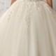 Marvelous Tulle Jewel Neckline Ball Gown Wedding Dress With Beadings & Lace Appliques
