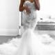 Mermaid Sweetheart Backless Court Train Wedding Dress With Appliques