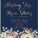 Anemone wedding invitation card printable template floral wreath