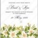 Jasmine sakura anemone wedding invitation bridal shower invitation decoration bouquet