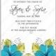 Turquoise anemone floral wedding invitation vector card template floral design