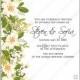Jasmine sakura anemone wedding invitation bridal shower invitation baby shower invitation