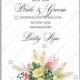 Anemone sakura spring wedding invitation floral template greeting card